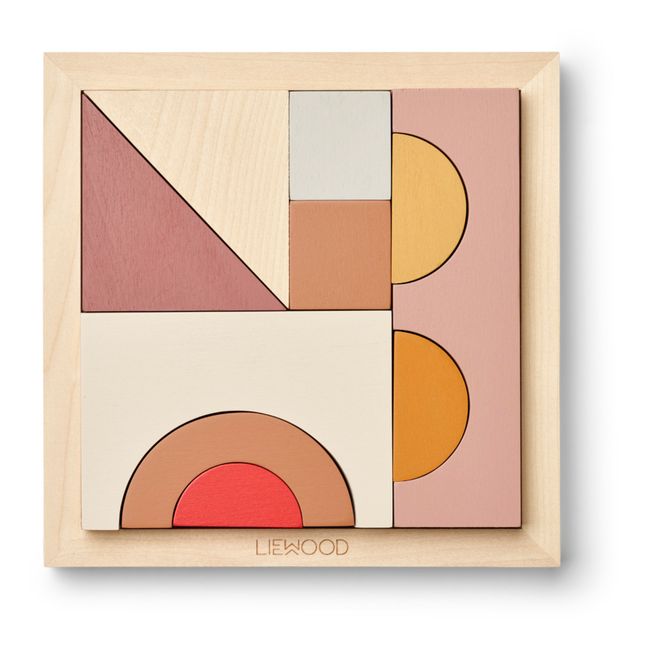 Puzzle Ishan aus Holz | Rosa