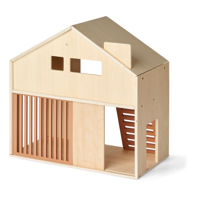 Maison de poupée Jolene en bois | Rose