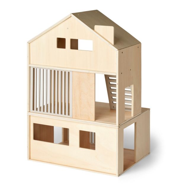 Puppenhaus Mirabelle aus Holz | Sandfarben