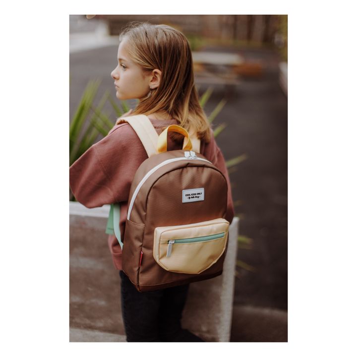 Mini Recycled Polyester Backpack | Chocolate- Imagen del producto n°1