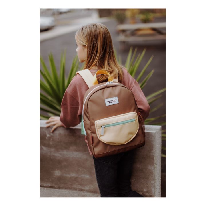 Mini Recycled Polyester Backpack | Chocolate- Imagen del producto n°2
