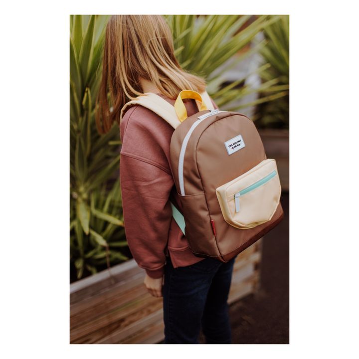 Mini Recycled Polyester Backpack | Chocolate- Product image n°3