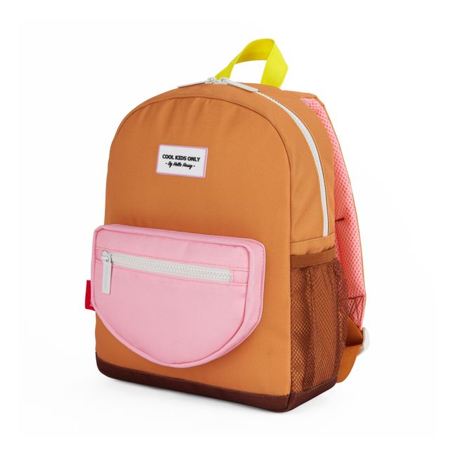 Mini Recycled Polyester Backpack Naranja
