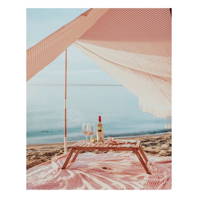Tente de plage frangé Premium | Rose