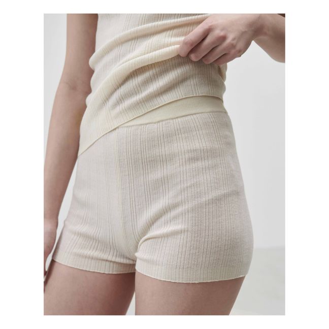 Merino Wool Shorts - Women’s Collection  | Ecru