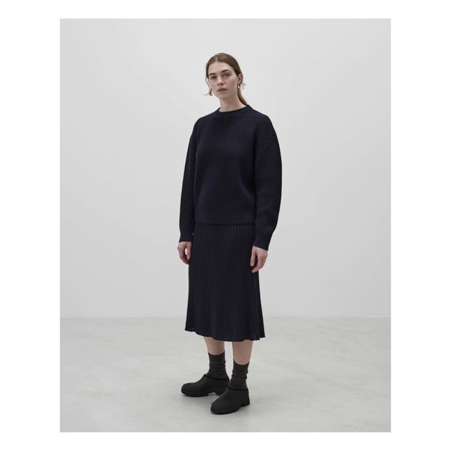 Merino Wool Long Skirt - Women’s Collection  | Negro