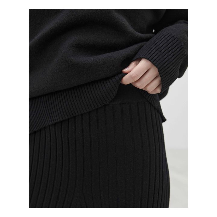 Merino Wool Long Skirt - Women’s Collection  | Negro- Imagen del producto n°5