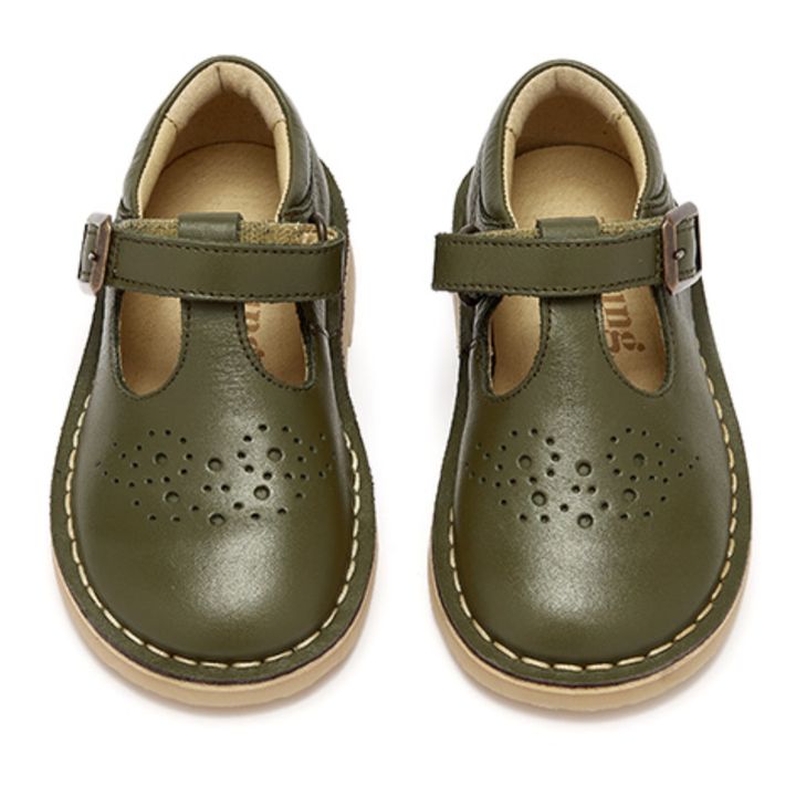 Zapatos Salomé con velcro T-Bar Penny | Verde oliva- Imagen del producto n°2