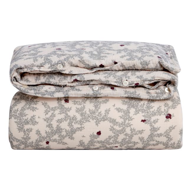 Housse de couette Pomegranate en mousseline de coton | Beige