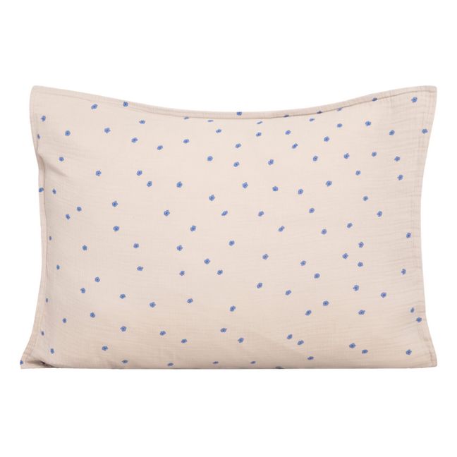 Blue Cotton Muslin Pillow Case | Blu