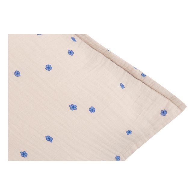 Federa per cuscino Bleu in mussola di cotone | Blu