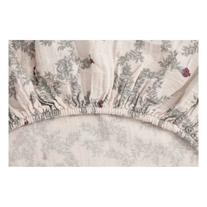 Sábana bajera de muselina de algodón Pomegranate | Beige- Imagen del producto n°2