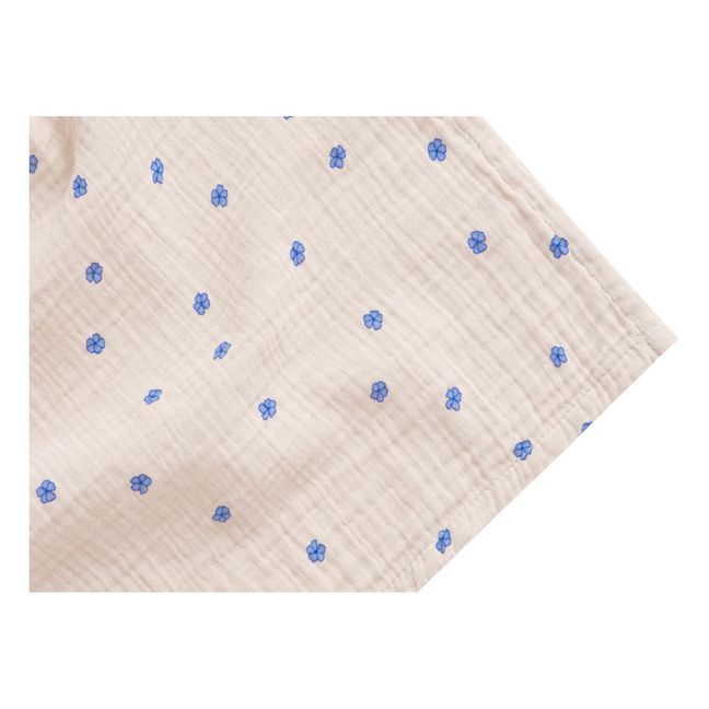 Leichte Bettdecke Bleu aus Baumwollmusselin 110x110 cm | Blau