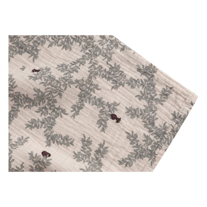Pomegranate Cotton Muslin Lightweight Blanket - 100 x 110 cm | Beige- Product image n°1