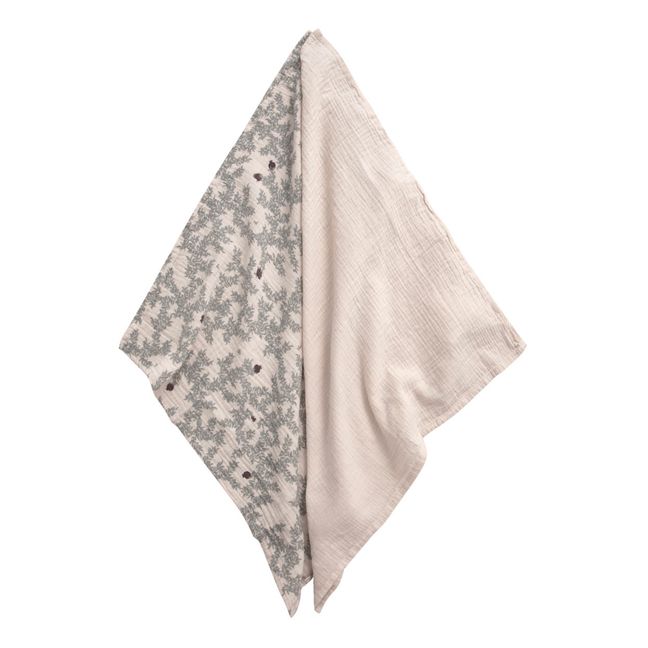 Maxi-lange Pomegranate en mousseline de coton - Set de 2 | Beige