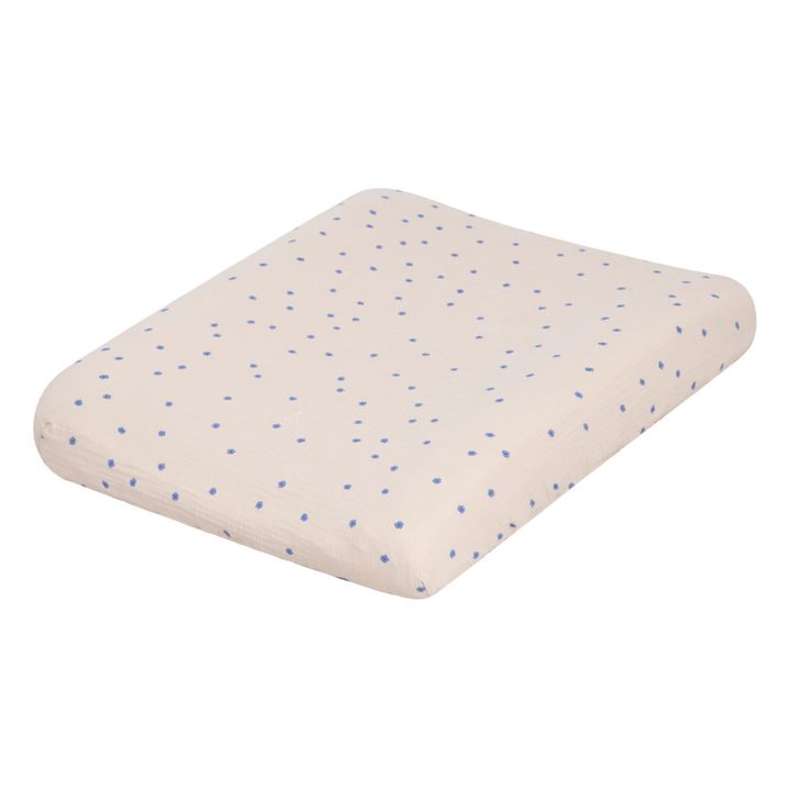 garbo&friends - Housse de matelas à langer Plumbago en coton bio - Bleu