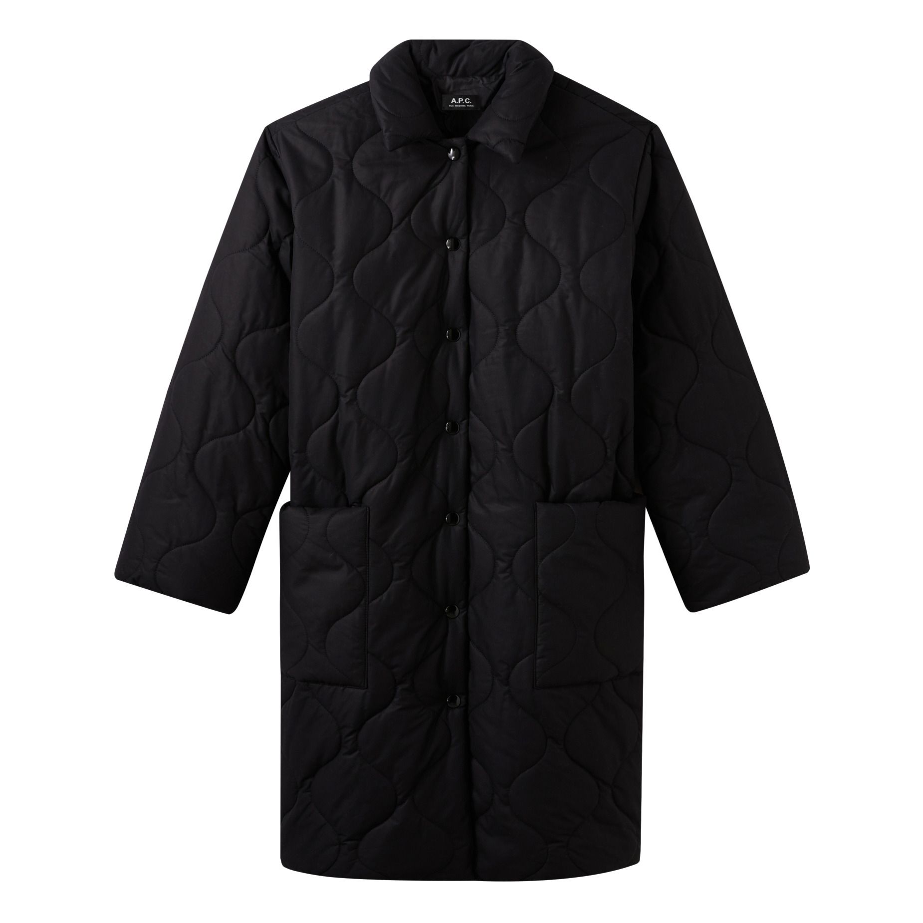 A.P.C. - Sarah Quilted Coat - Black | Smallable