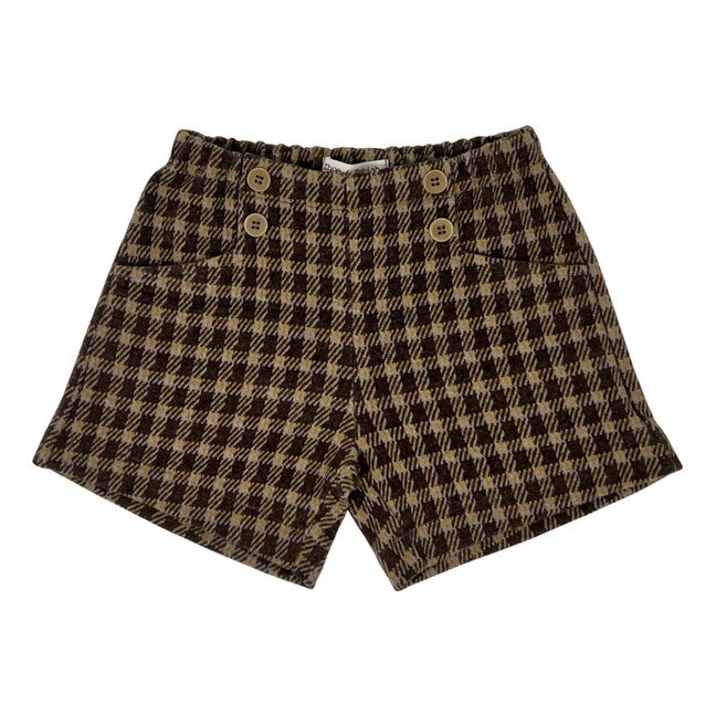 Checked Shorts | Beige