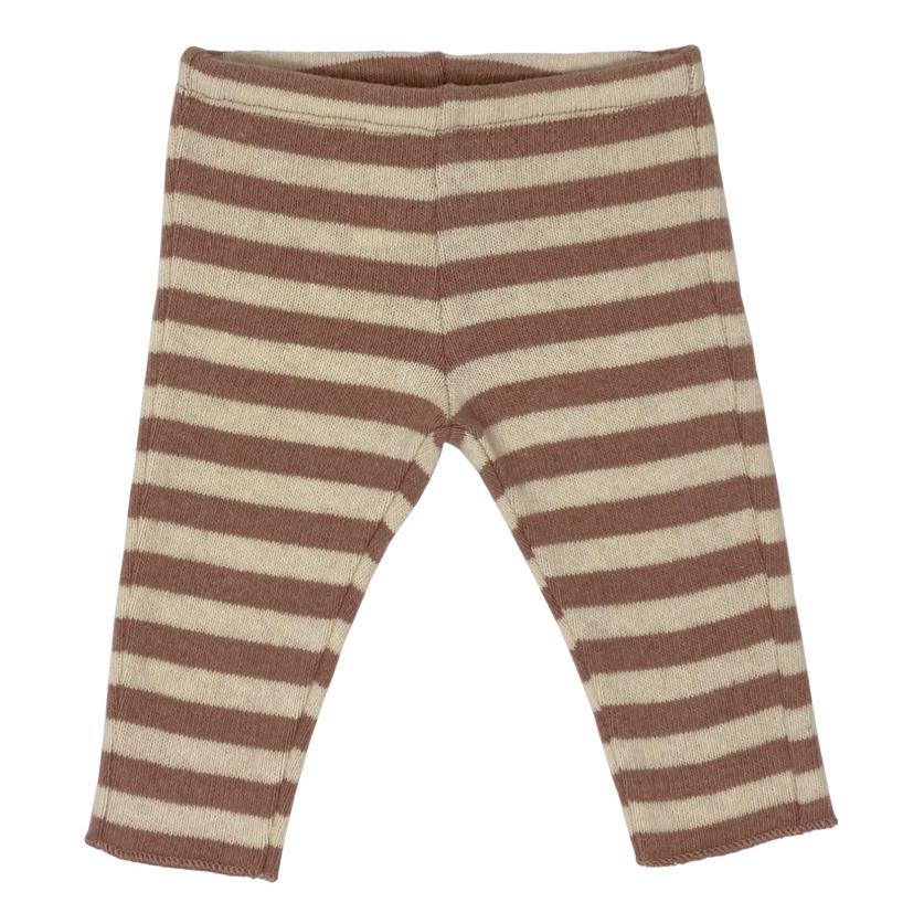 Striped Leggings Taupe brown- Product image n°0