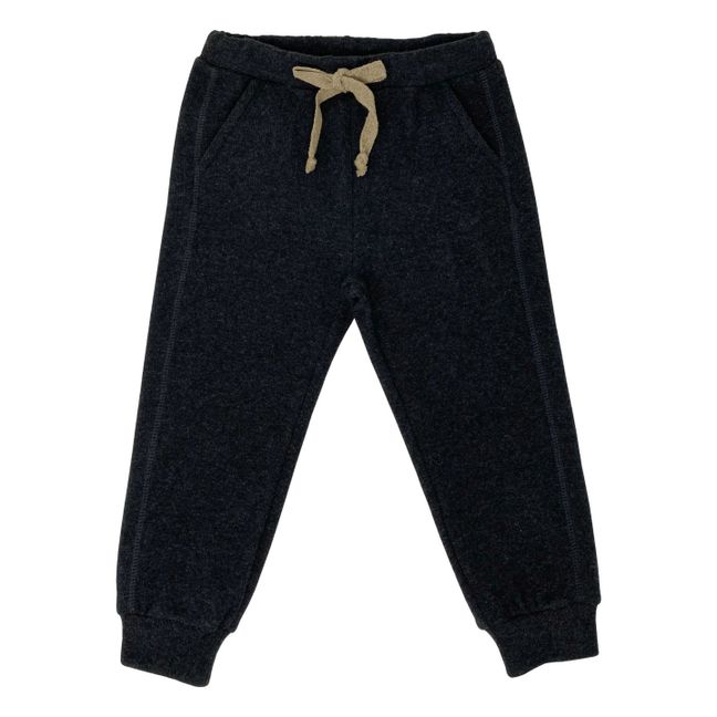 Knit Trousers Navy blue