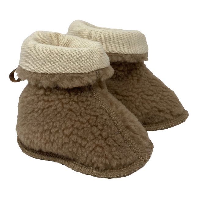Sherpa Booties | Taupe brown