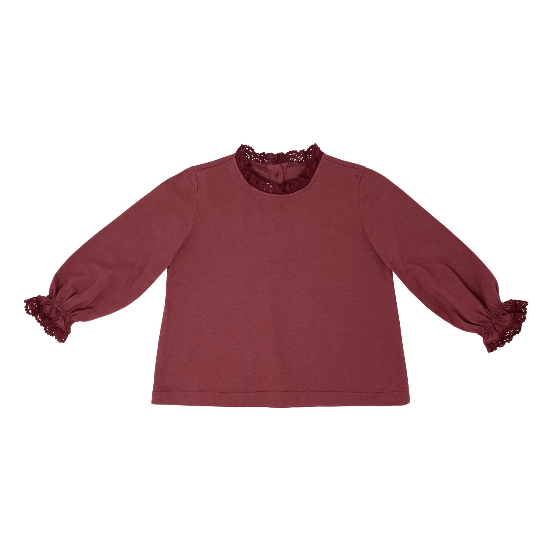 Lace Collar T-shirt | Rosa- Produktbild Nr. 0