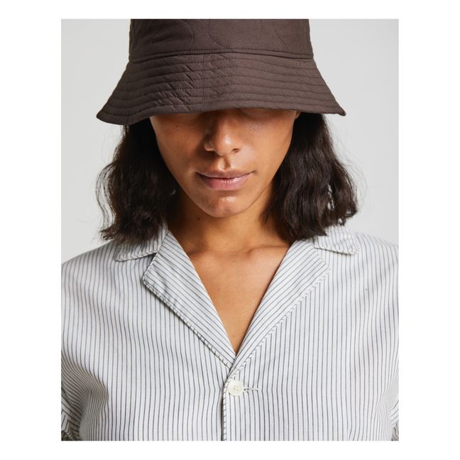 Organic Cotton Quilted Bucket Hat | Marrón