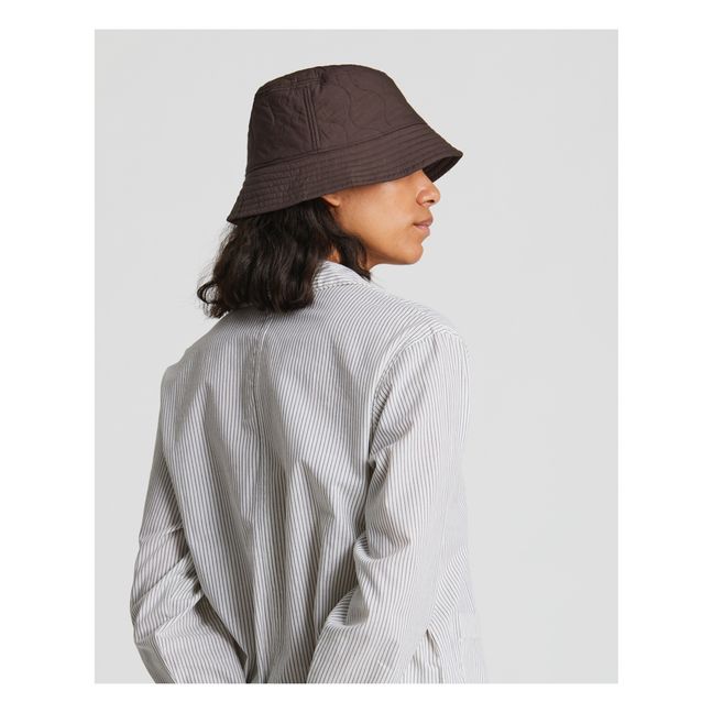 Organic Cotton Quilted Bucket Hat | Marrón