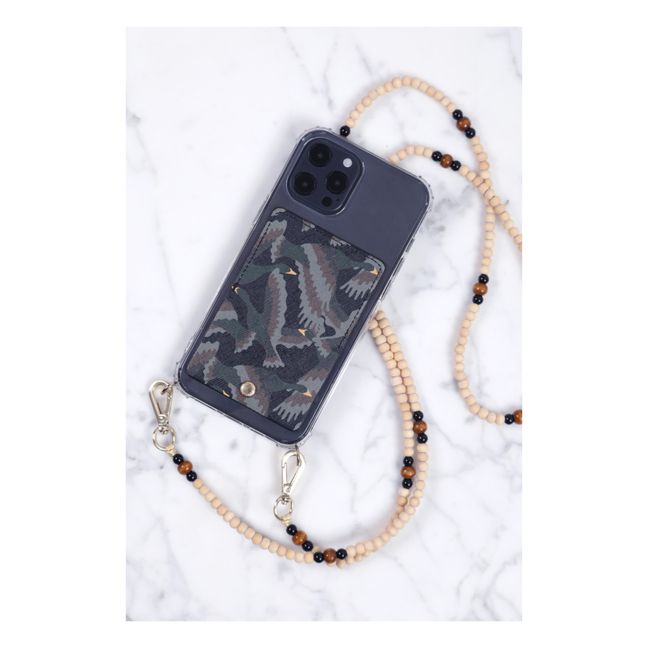Arielle Wooden Bead Phone Strap | Black