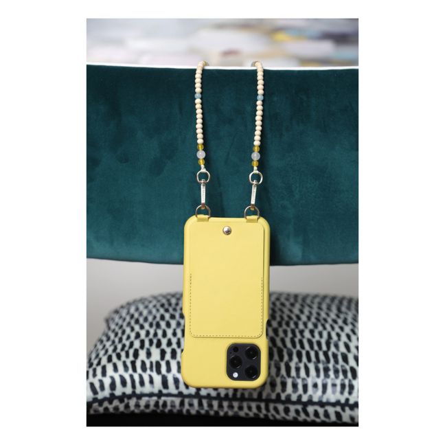 Arielle Wooden Bead Phone Strap | Gelb