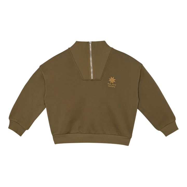 Marlow Zip-Up Sweatshirt | Khaki- Product image n°0
