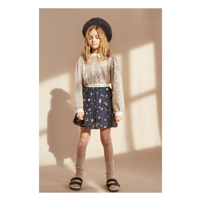 Paola Organic Cotton Skirt | Midnight blue