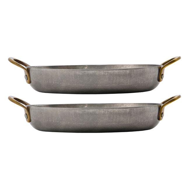 Stainless Steel Serving Dishes - Set of 2 Steel