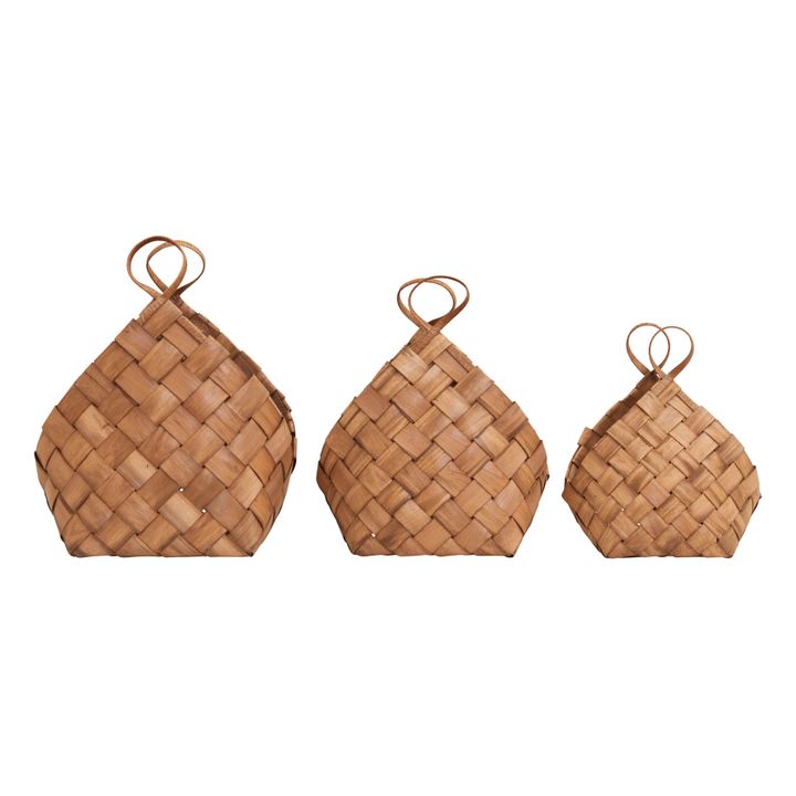 Conical Baskets - Set of 3 Braun- Produktbild Nr. 0