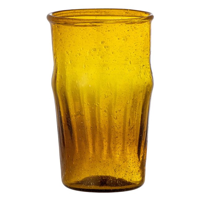 Vaso de vidrio reciclado Taja | Amarillo Mostaza