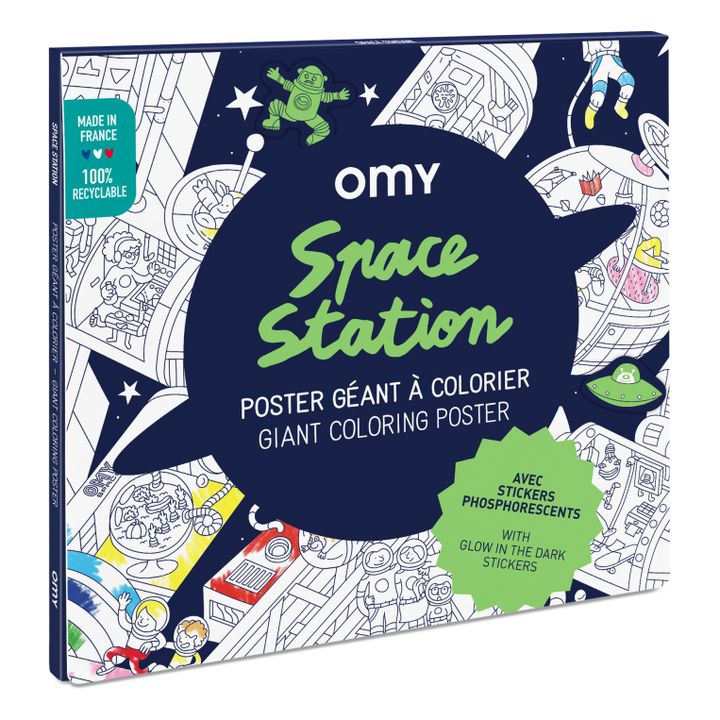 Giant Colouring Poster & Stickers - Space Station- Product image n°0