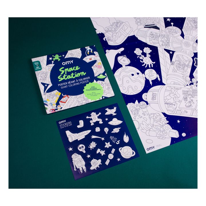 Giant Colouring Poster & Stickers - Space Station- Product image n°4