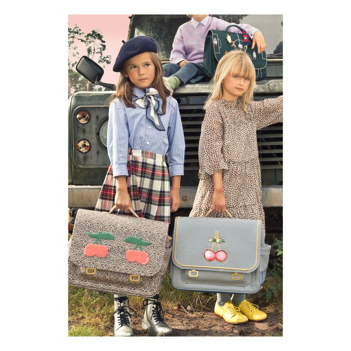 Midi Cherry School Bag | Azul- Imagen del producto n°3