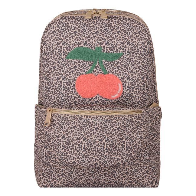 Jackie Leopard Print Backpack | Marrón