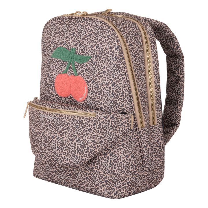 Jackie Leopard Print Backpack Brown- Product image n°1