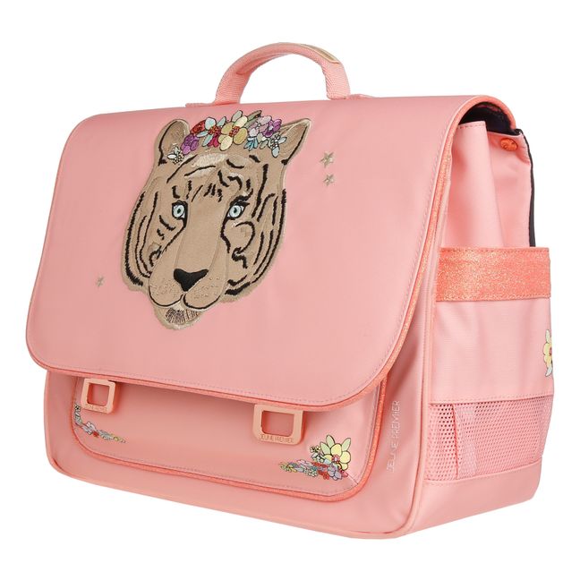 Midi Tiara Tiger School Bag Rosa