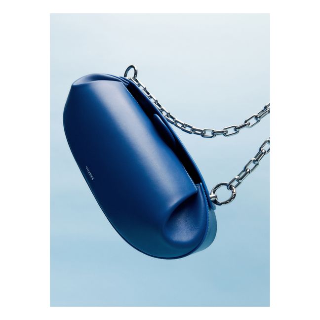 Dinner Roll Leather Bag  | Azul