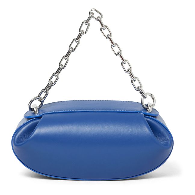 Dinner Roll Leather Bag  | Blue