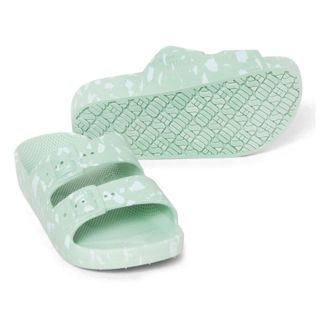 Terrazzo Basic Sandals | Green water