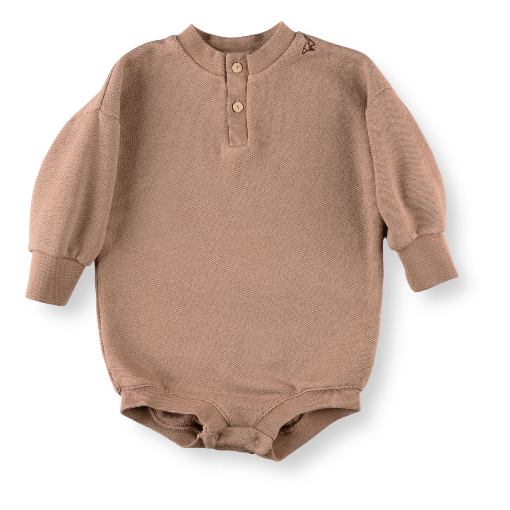 Odile Organic Cotton Romper | Brown- Product image n°0