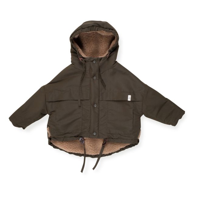 Tate Sherpa Reversible Coat | Khaki