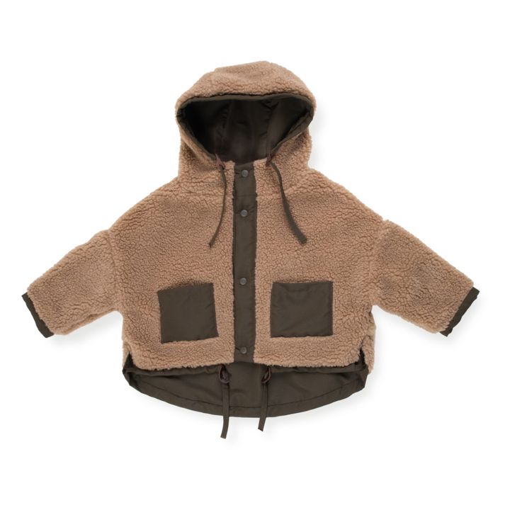 Tate Sherpa Reversible Coat | Verde Kaki- Imagen del producto n°3