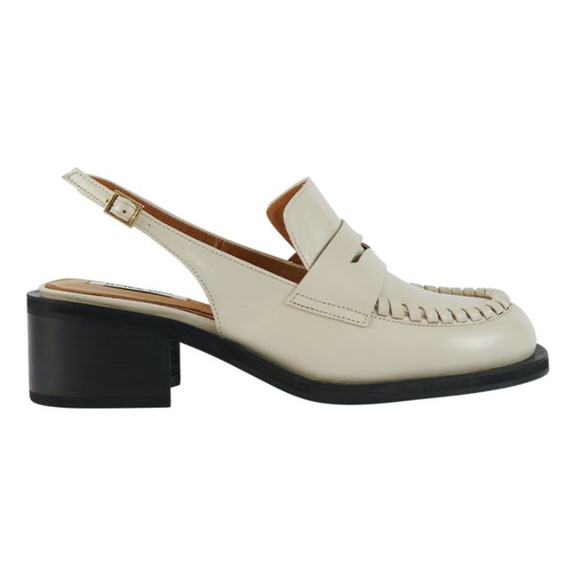 Slingback Heel Loafers | Cream