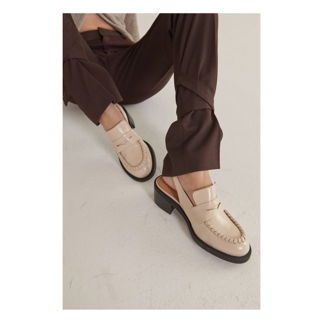 Slingback Heel Loafers | Cremefarben