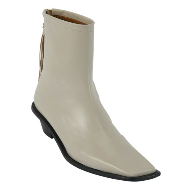Leather Boots Crema